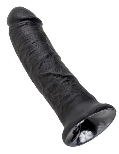 King Cock élethű fekete dildó - 20 cm