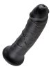 King Cock élethű fekete dildó - 20 cm