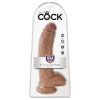 King Cock 9 herés barna dildó - 23 cm