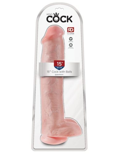 King Cock élethű herés dildó - 42 cm