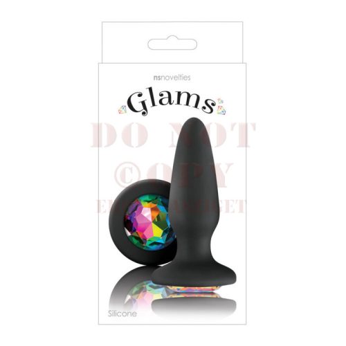 Glams köves  szilikon tágító - fekete