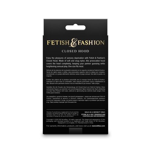 Fetish& Fashion zárt fehér fejmaszk