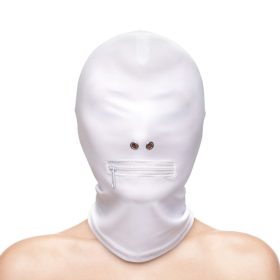Fetish& Fashion fehér fejmaszk szájnyílással