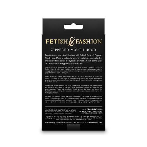 Fetish& Fashion fehér fejmaszk szájnyílással
