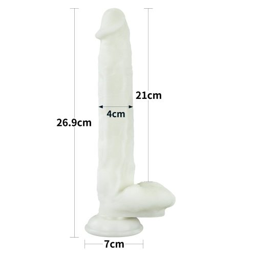 Lumino sötétben világító letapasztható dildó - 27 cm
