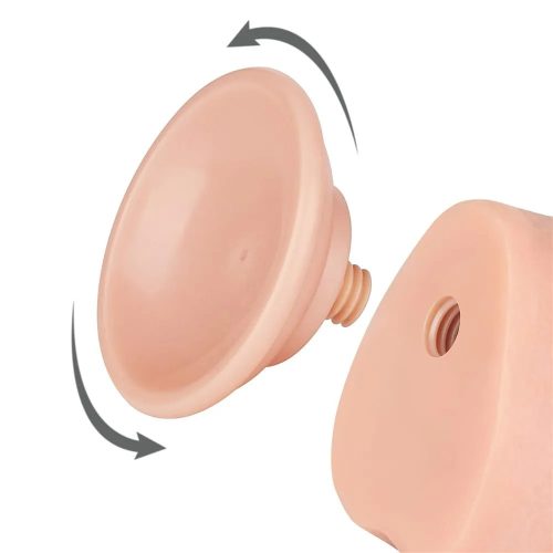 Lovetoy élethű kétrétegű dildó csúszó bőrrel - 24 cm