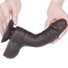 Lovetoy barna dildó csúsztatható bőrrel  - 20 cm