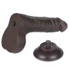 Lovetoy barna dildó csúsztatható bőrrel  - 20 cm
