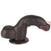 Lovetoy barna dildó csúsztatható bőrrel  - 20 cm