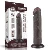 Lovetoy tapadókorongos élethű fekete dildó - 20 cm
