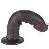 Lovetoy tapadókorongos élethű fekete dildó - 20 cm