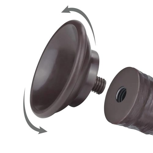 Lovetoy tapadókorongos élethű fekete dildó - 20 cm