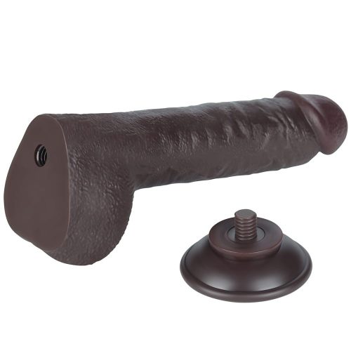 Lovetoy barna dildó csúsztatható bőrrel  - 24 cm