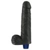 Lovetoy Real Softee tölthető fekete vibrátor - 22 cm