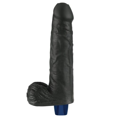 Lovetoy Real Softee tölthető fekete vibrátor - 22 cm