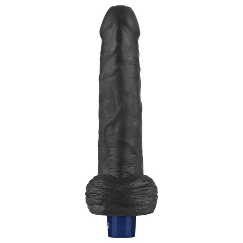 Lovetoy Real Softee tölthető fekete vibrátor - 22 cm