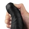 Lovetoy Real Softee tölthető fekete vibrátor - 22 cm