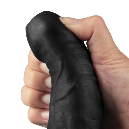 Lovetoy Real Softee tölthető fekete vibrátor - 22 cm
