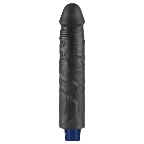 Real Softee tölthető élethű fekete vibrátor - 24 cm