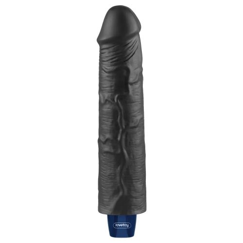 Real Softee tölthető élethű fekete vibrátor - 24 cm