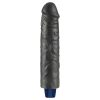 Real Softee tölthető élethű fekete vibrátor - 24 cm