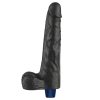 Lovetoy Real Softee élethű fekete herés vibrátor - 25 cm