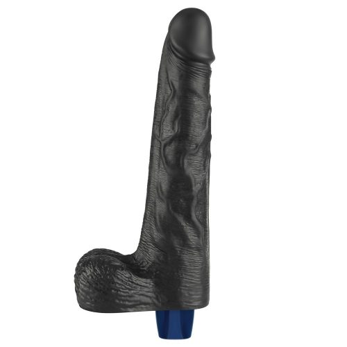 Lovetoy Real Softee élethű fekete herés vibrátor - 25 cm