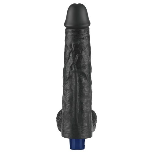 Lovetoy Real Softee élethű fekete herés vibrátor - 25 cm