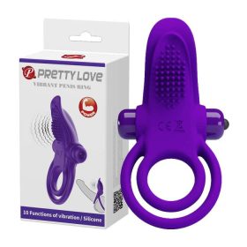   Pretty Love vibrációs  tüskés péniszgyűrű - 10 funkció