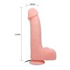 Barbara élethű vibrációs pénisz távirányítóval - 22 cm