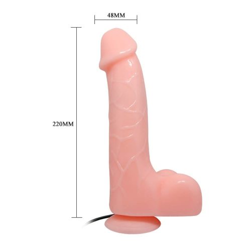 Barbara élethű vibrációs pénisz távirányítóval - 22 cm