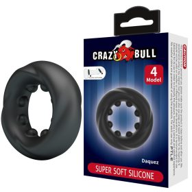 Crazy Bull Daquez fekete szilikon péniszgyűrű