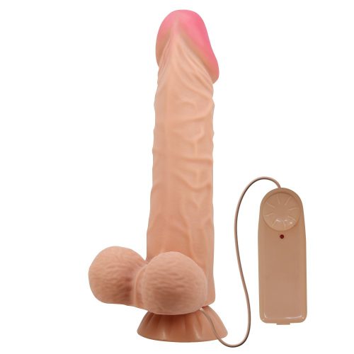 Sliding skin távirányítós vibrátor csúsztatható bőrrel - 24 cm