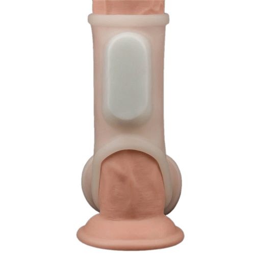 Lovetoy vibrációs bordázott péniszmandzsetta herefogóval