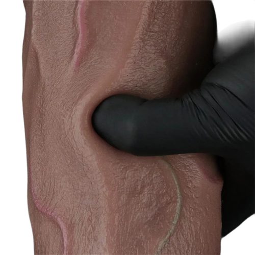 Lovetoy tapadókorongos herés barna műpénisz – 31 cm
