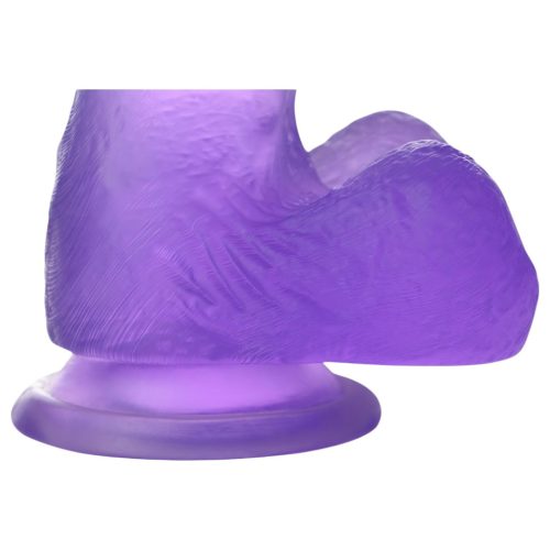 Lovetoy Jelly Studs - lila tapadókorongos dildó - 15cm