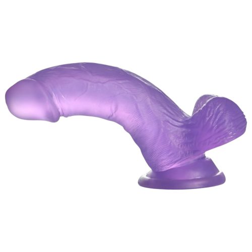 Lovetoy Jelly Studs - lila tapadókorongos dildó - 15cm