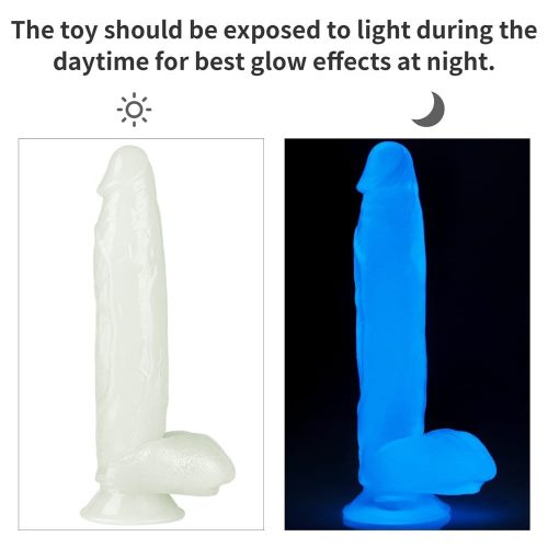 Lumino sötétben világító letapasztható dildó - 26 cm