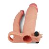 Lovetoy vibrációs péniszköpeny anál dildóval - 21 cm