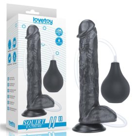   Lovetoy letapasztható spriccelő pumpás dildó - nagy fekete