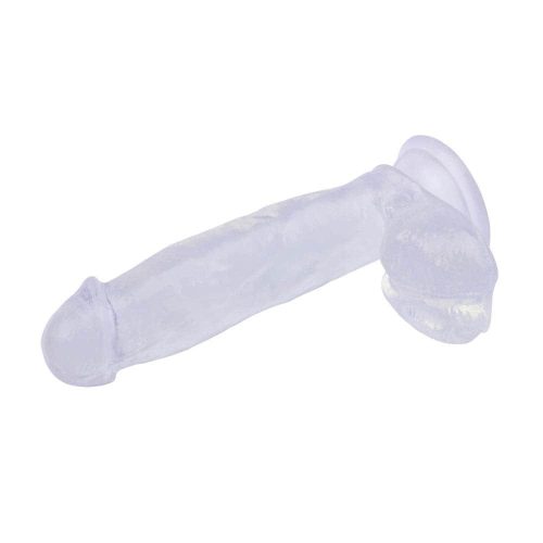 Hi- Rubber letapasztható áttetsző dildó - 17 cm