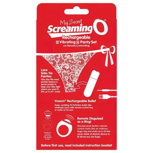 Vibrációs piros tanga - Mysecret Screaming Panty