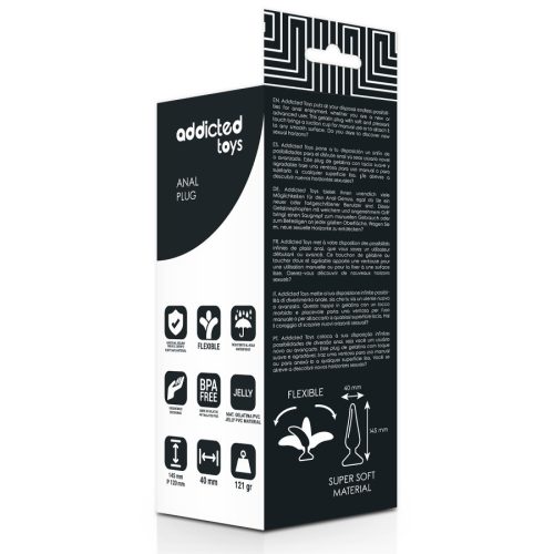 Addicted fekete kúpos anál tágító - 14,5 cm