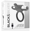 Black& silver Cameron tölthető szilikon vibrogyűrű