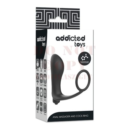 Addicted szilikon prosztata vibrátor péniszgyűrűvel