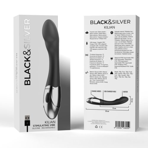 Black&Silver Kilian akkus szilikon vibrátor