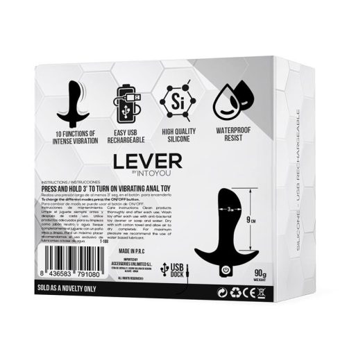 Lever szilikon akkus prosztata vibrátor - 10 funkció