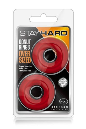 Stay Hard Donut piros vastag erekciógyűrű  duo