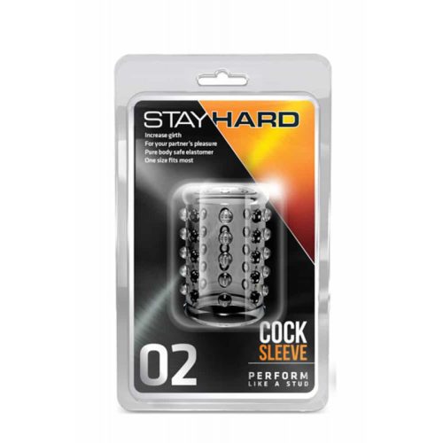 Stay Hard gömbös péniszmandzsetta - áttetsző