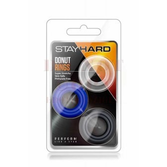 Stay hard- 3 darabos rugalmas péniszgyűrű szett